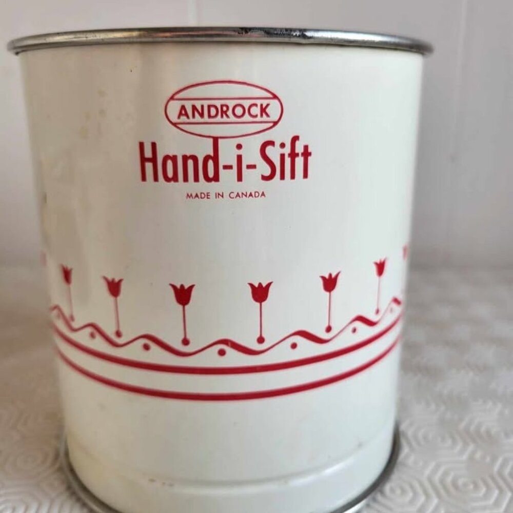 Hand-i-sift ~ Kitchen Classic~Vintage and charming and lined with tulips!